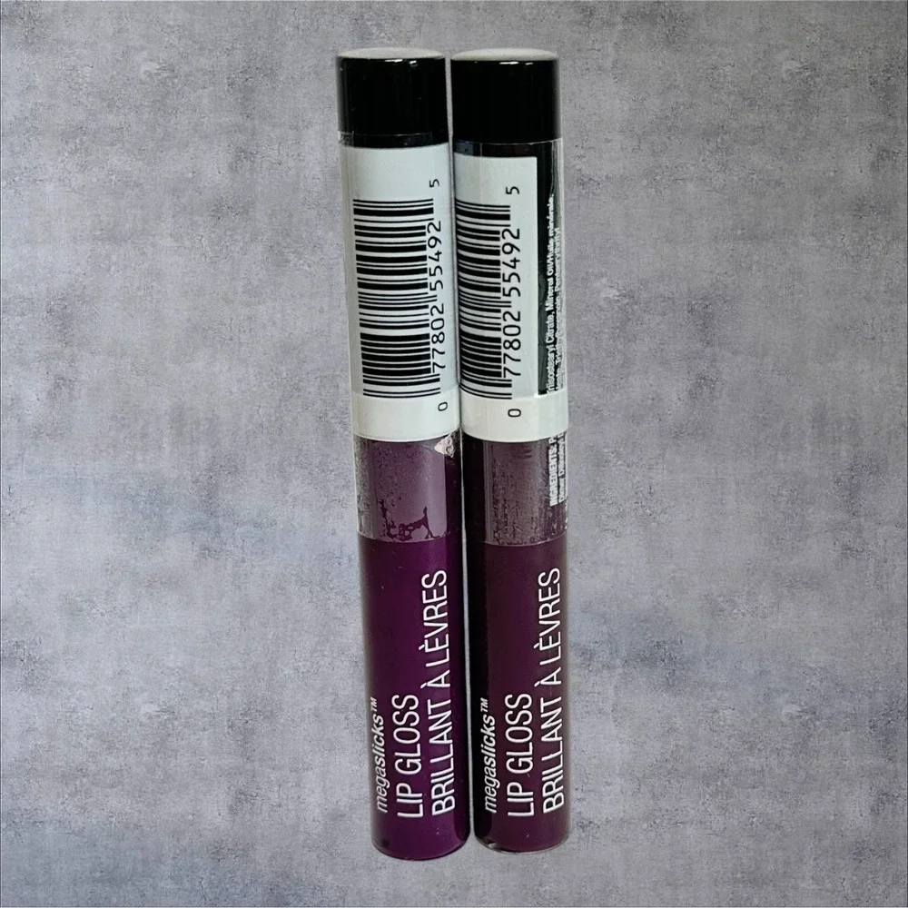 Wet‎ n Wild Megaslicks Lip Gloss 549B That's My Jam Women 0.19oz Purple New 2pk